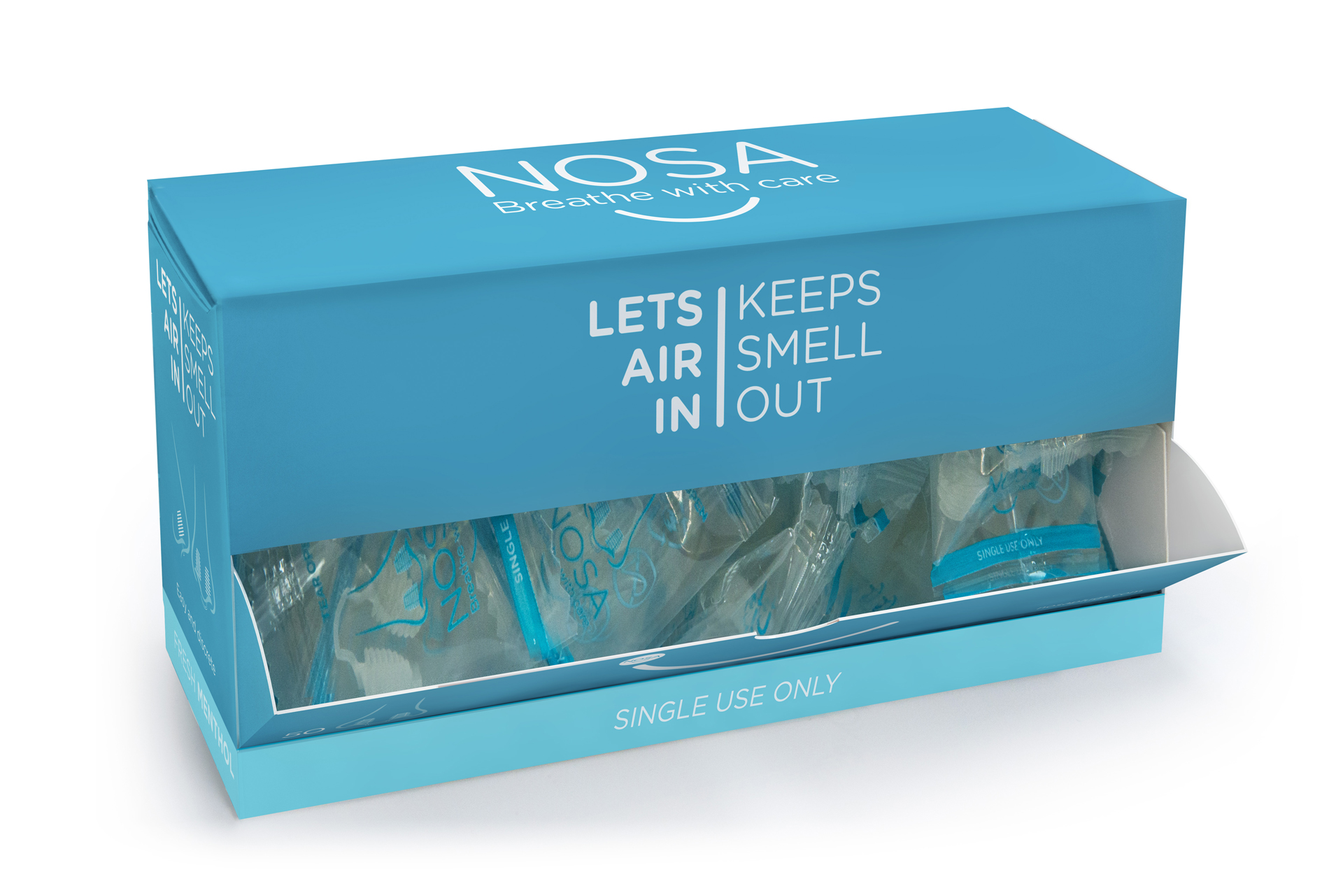 Nasenstöpsel NOSA plugs menthol, 50 Stück