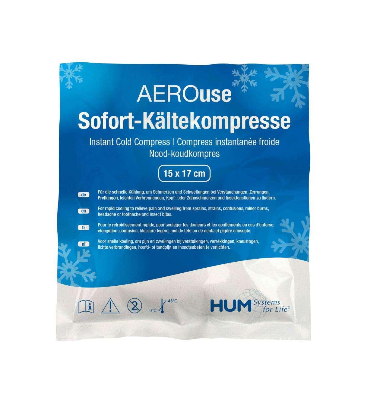 Kälte-Sofort-Kompresse HUM AEROuse® 15 x 17 cm, Kartonabnahme möglich
