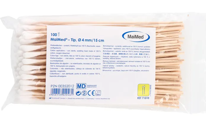 Wattestäbchen MaiMed® Tip, 15 cm, 100 Stück