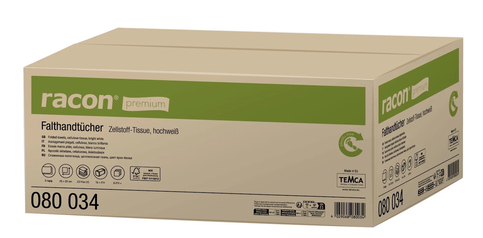 Falthandtücher racon® premium , 15 x 214 Tücher