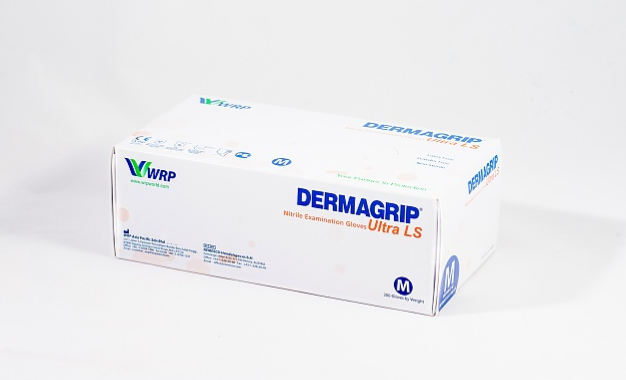 Einmalhandschuhe Dermagrip Ultra LS, Nitril, puderfrei, Größe L, 200 Stück