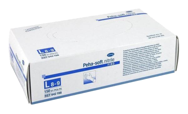 Einmalhandschuhe Peha-soft®-Nitril fino, puderfrei, blau, Größe L, 150 Stück
