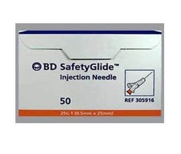 Einmalkanüle BD SafetyGlide 25 G 1" (0,5 x 25 mm), orange, 50 Stück