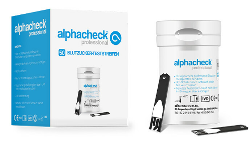 Teststreifen für alphacheck professional, Dose mit 50 Stück