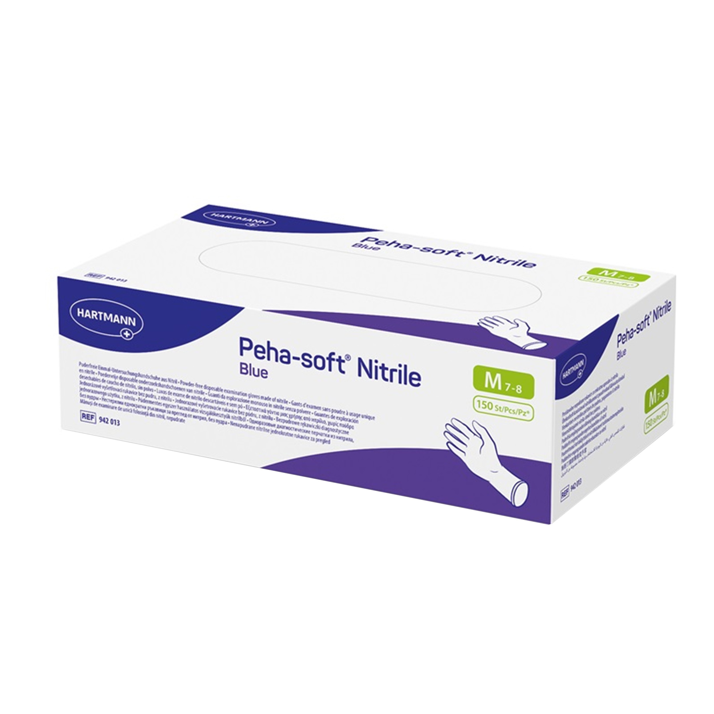 Einmalhandschuhe Peha-soft® nitrile blue puderfrei, Größe M, 150 Stück