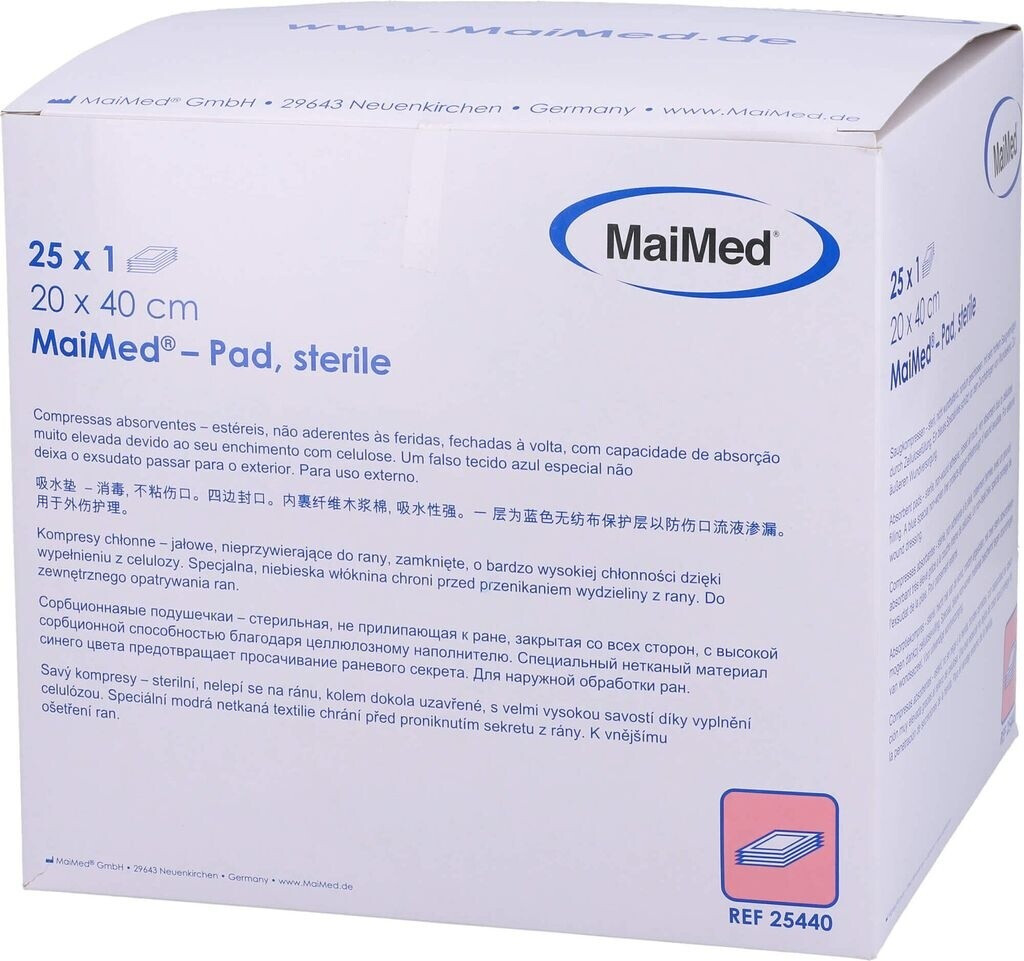 Saugkompresse MaiMed® PAD, steril, 20 x 40 cm, 25 Stück