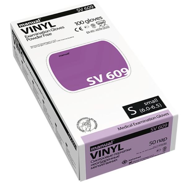 Einmalhandschuhe Manual Vinyl SV 609, puderfrei, 100 Stück