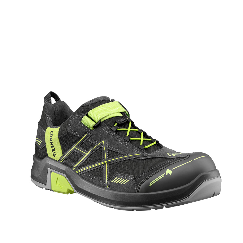 Sicherheitsschuhe HAIX CONNEXIS Safety T S1 low/grey-citrus, Größe UK 8.5 / EU 43
