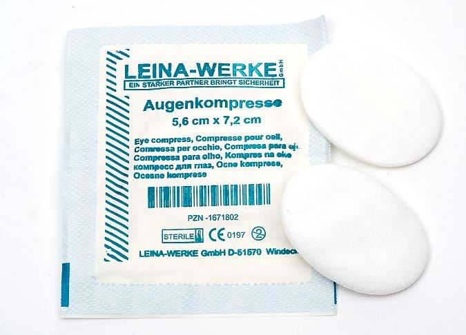 Augenkompresse LEINA-WERKE, steril, 5,6 cm x 7,2 cm, 5 Stück