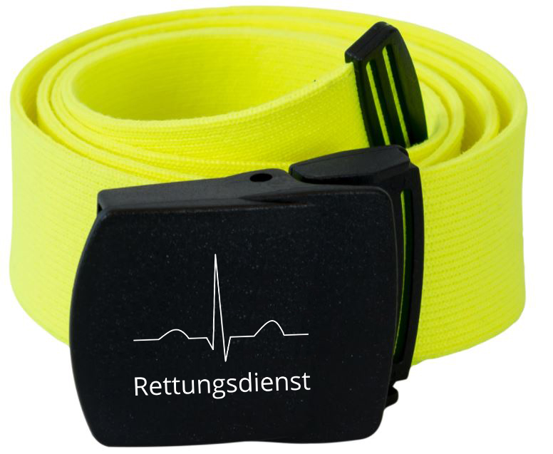 Rettungsdienstbekleidung Gürtel "Rettungsdienst", neon gelb, universal (130 cm)