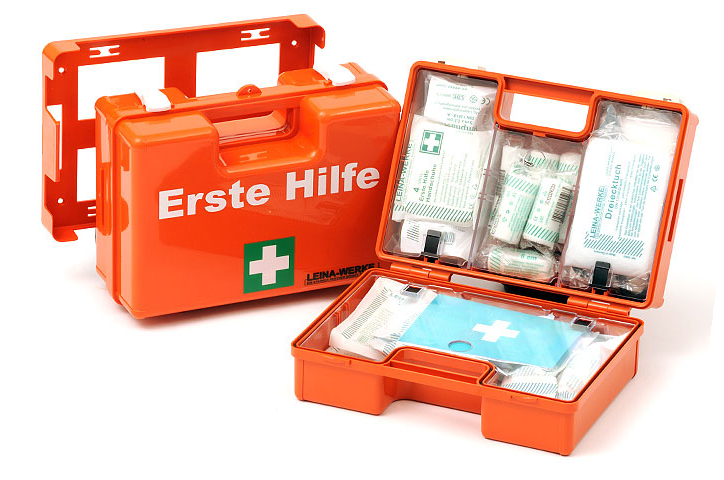 Betriebsverbandkasten nach DIN 13157, Erste-Hilfe-Koffer QUICK, LEINA-WERKE, orange