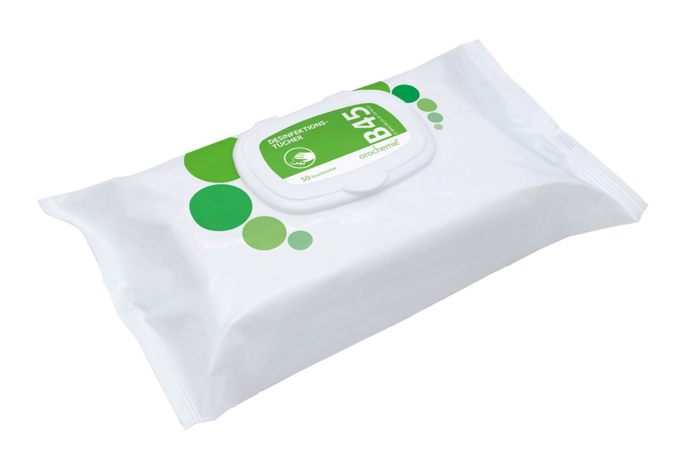 Flächendesinfektion orochemie® B 45, Flowpack, 50 Tücher