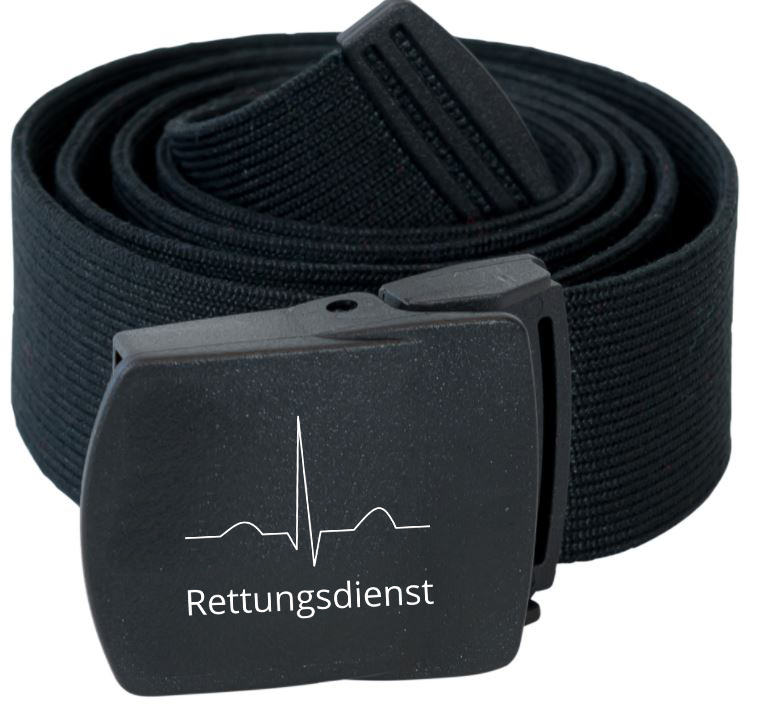 Rettungsdienstbekleidung Gürtel "Rettungsdienst", schwarz, universal (130 cm)
