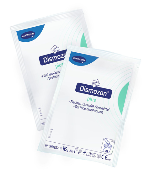 Desinfektionsmittel Dismozon® plus, Fläche, 50x 16g-Beutel