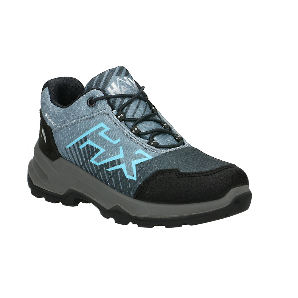 Haix Kinderschuh FUTURE HERO GTX low Grey / Teal, Größe EU 28