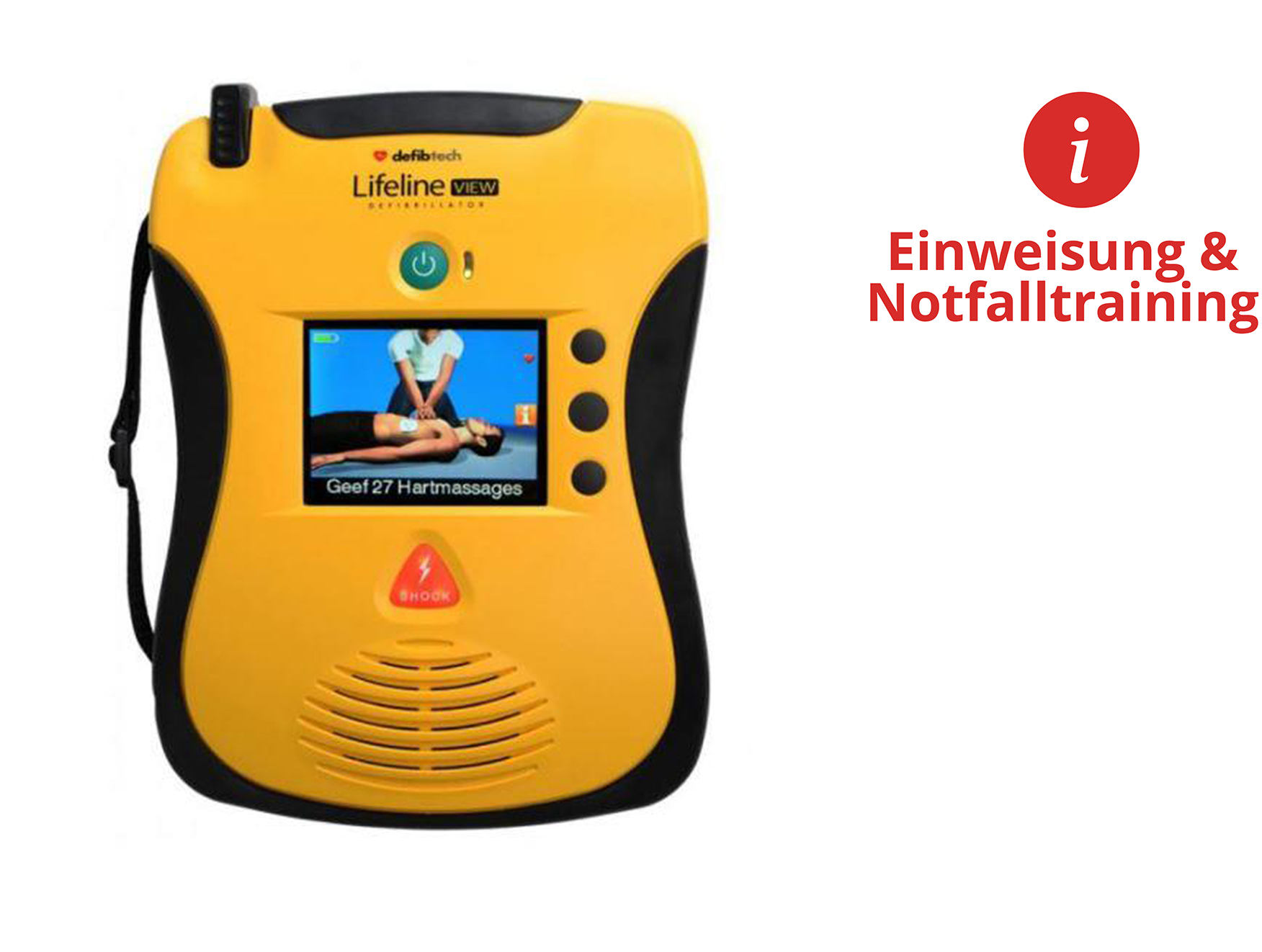 Defibtech AED Defibtech Lifeline VIEW, Halbautomat, 2-sprachig, Notfalltraining inkl. Einweisung