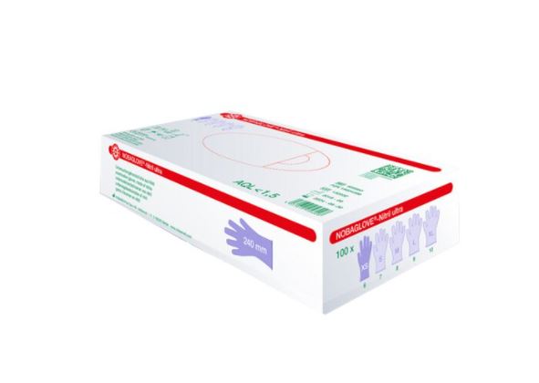 Einmalhandschuhe NOBAGLOVE®-Nitril ultra, puderfrei, blau, Größe L, 100 Stück