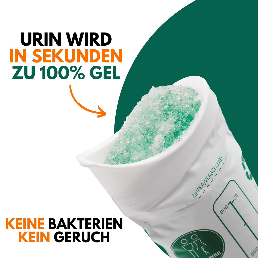 Notfalltoilette/Urinbeutel Jonhy Wee, 600 ml, 3 Stück