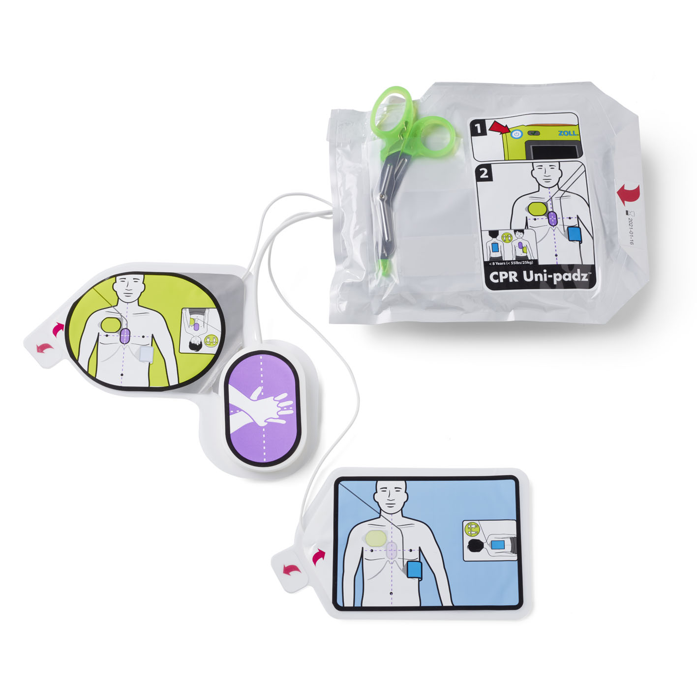 Therapieelektroden ZOLL® CPR Uni-padz™, Erwachsene/Kinder
