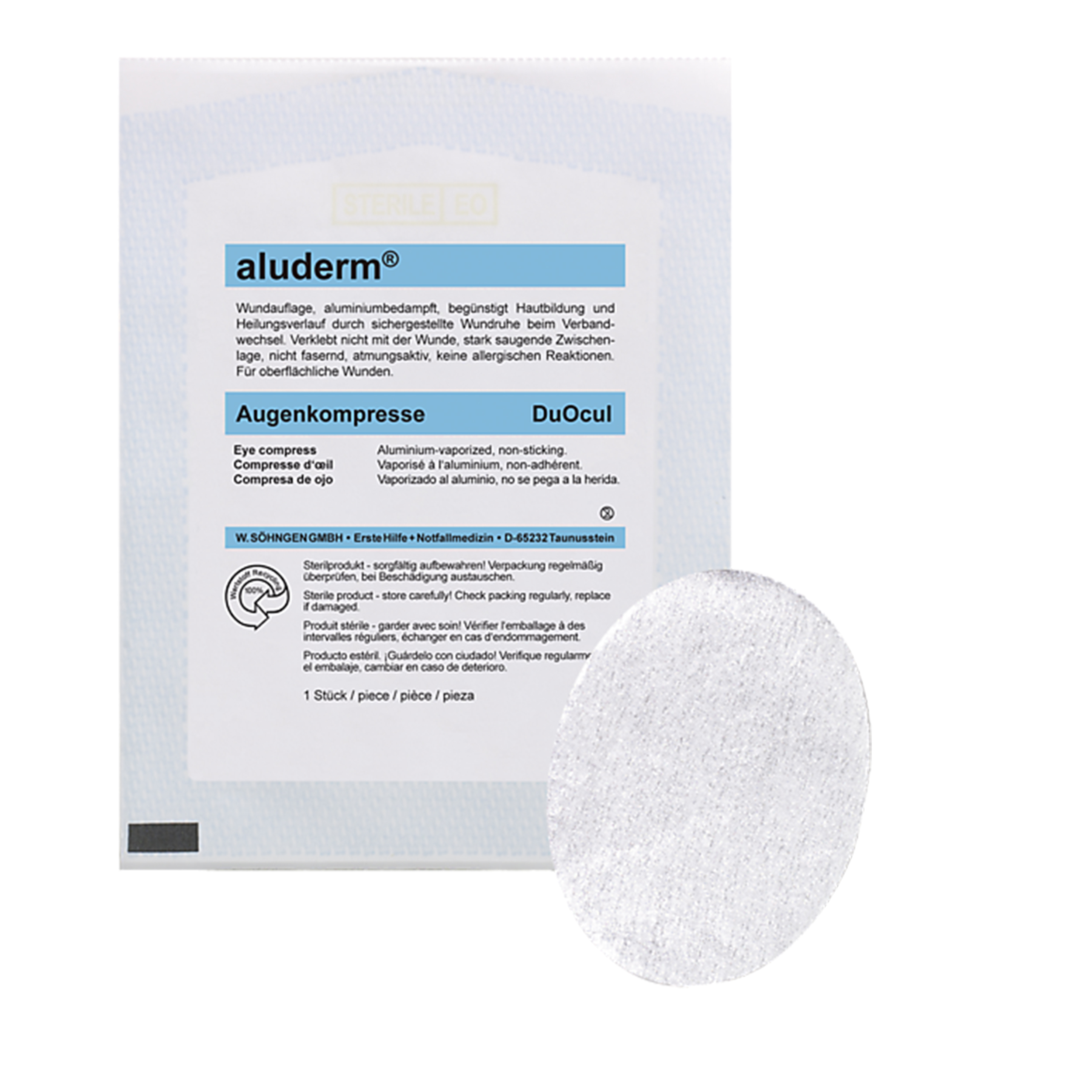 Augenkompresse aluderm® DuOcul, Kartonabnahme möglich