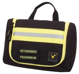 Waschbeutel TEE-UU HERO, schwarz/gelb