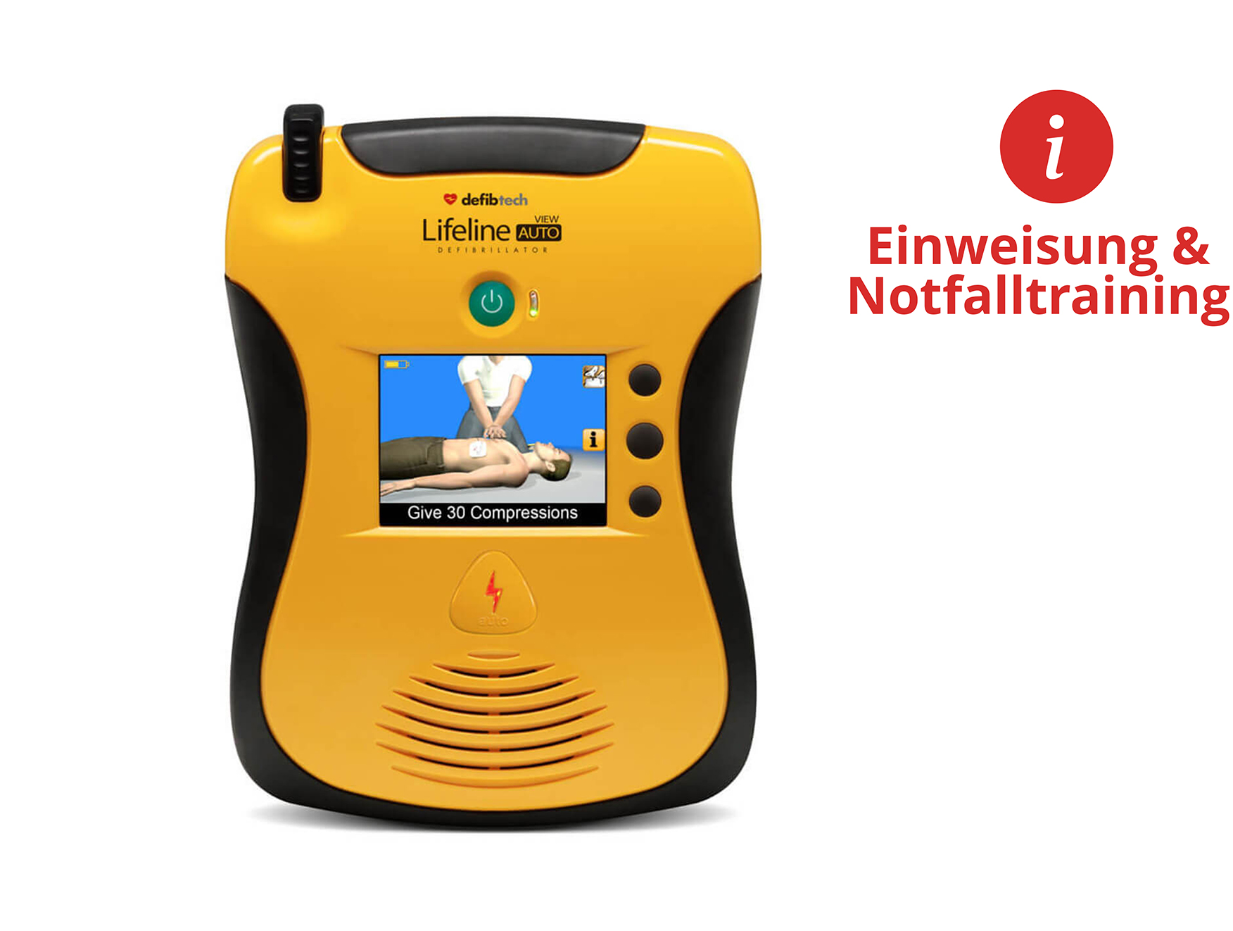 Defibtech AED Defibtech Lifeline VIEW, Vollautomat, 2-sprachig, Notfalltraining inkl. Einweisung