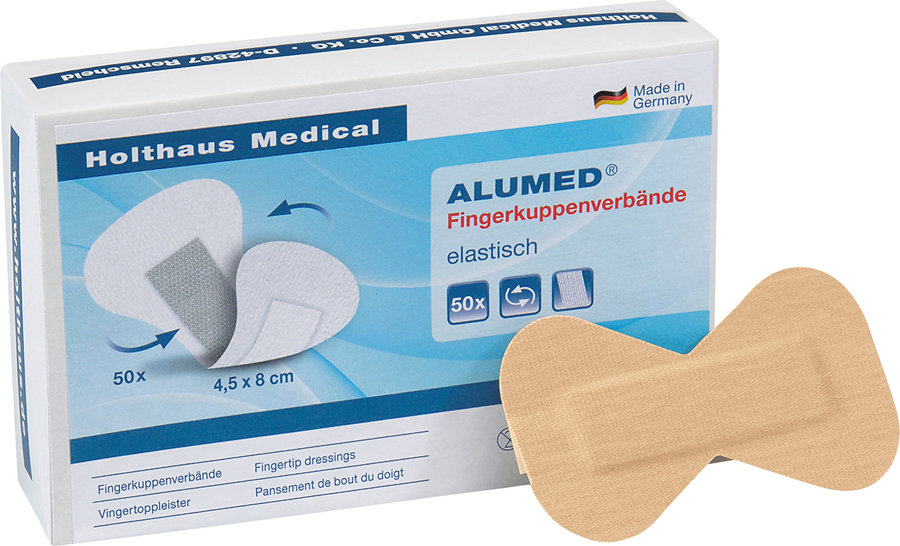 Fingerkuppenverband ALUMED®, Holthaus, elastisch, 4,5 cm x 8 cm, 50 Stück